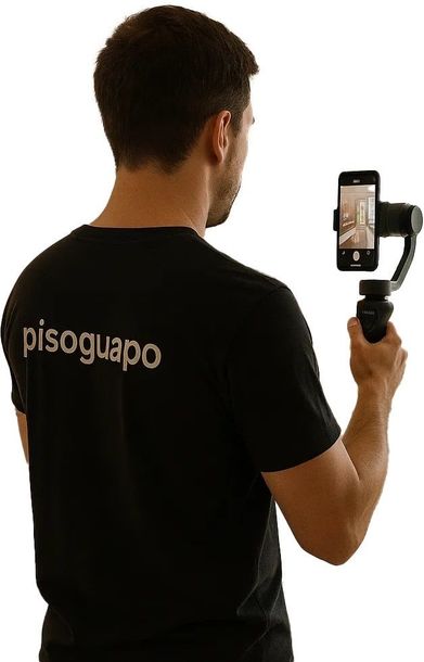 Foto de una persona con gimbal movil