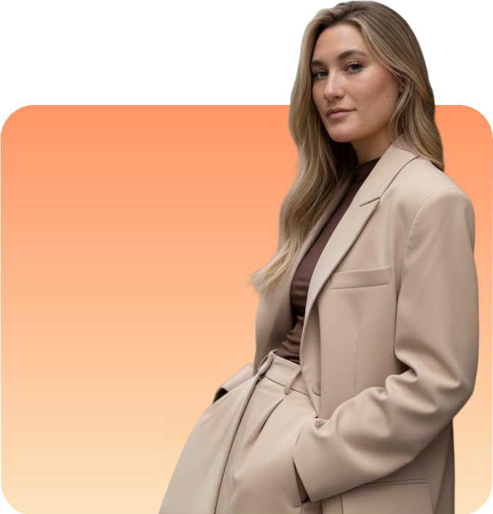 Foto de Yaiza fondo naranja