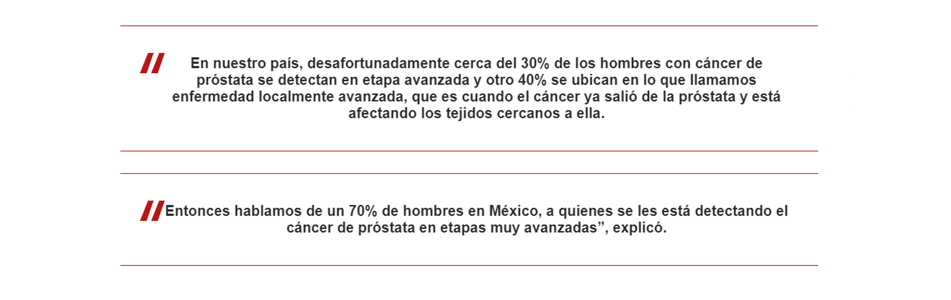 Notas 1 y 2 Cáncer de próstata, enemigo silencioso