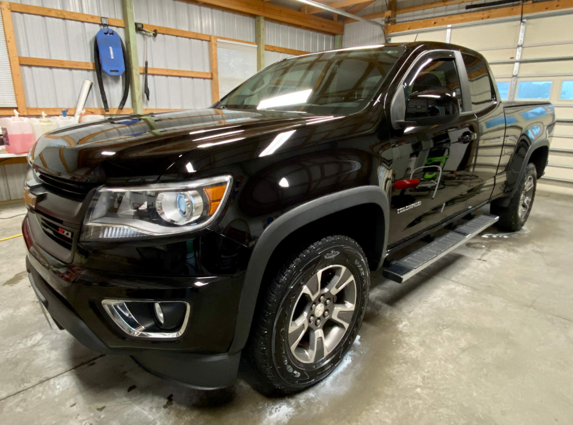 black colorado after a service at EG Automotive Detailing