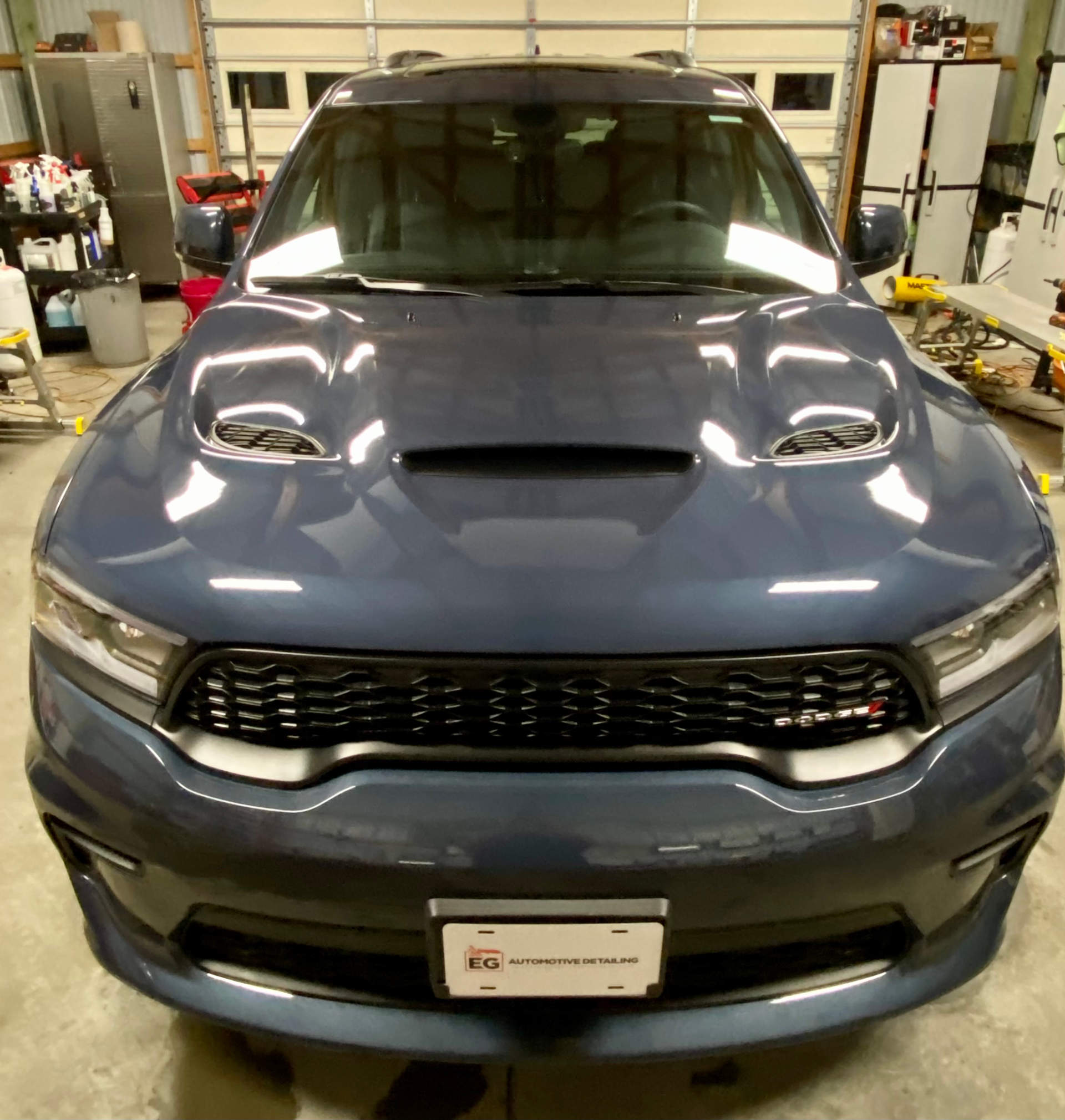 blue durango after a service at EG Automotive Detailing