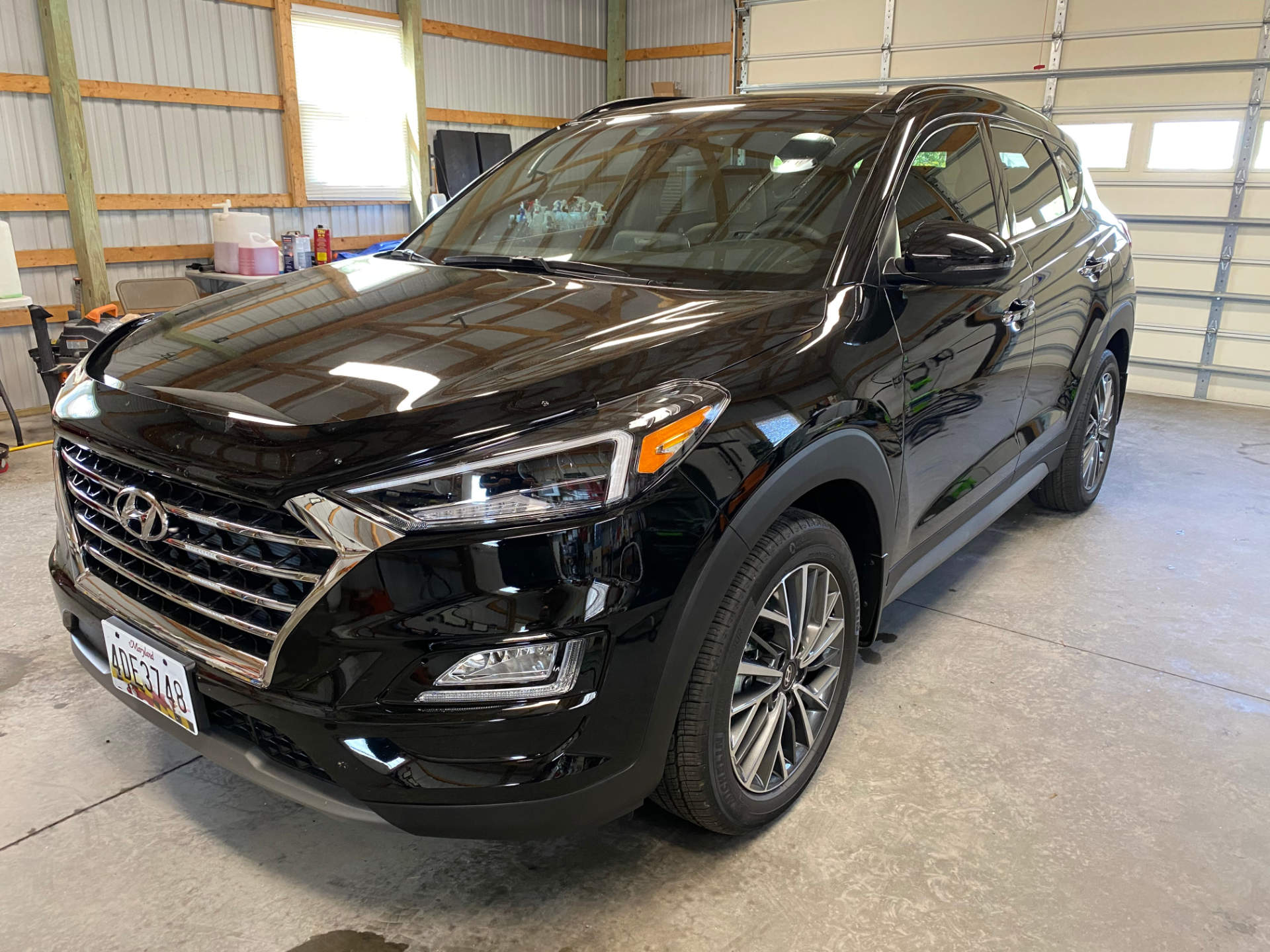 black hyundai after a service at EG Automotive Detailing