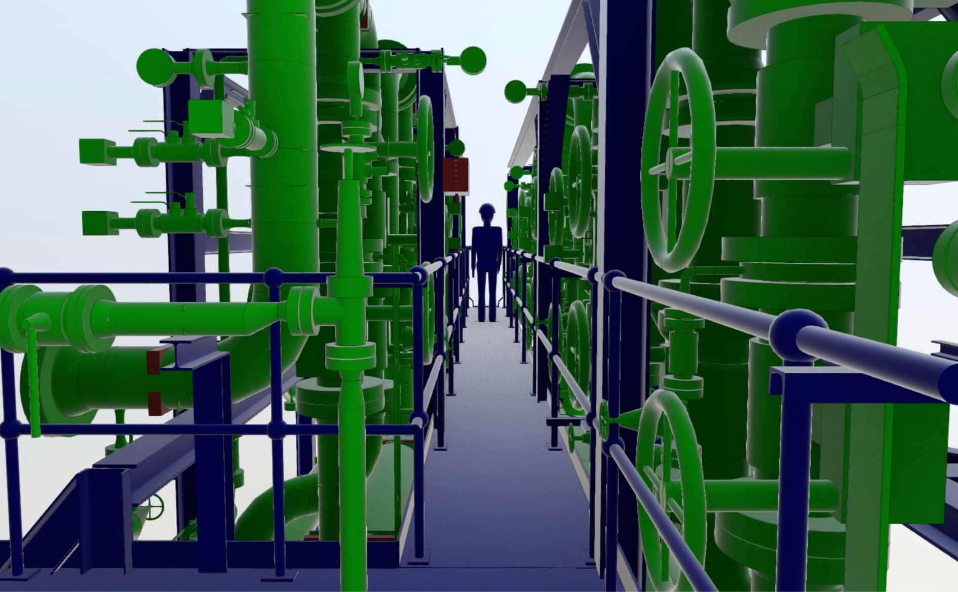 riproduzione 3d di industria petrolchimica