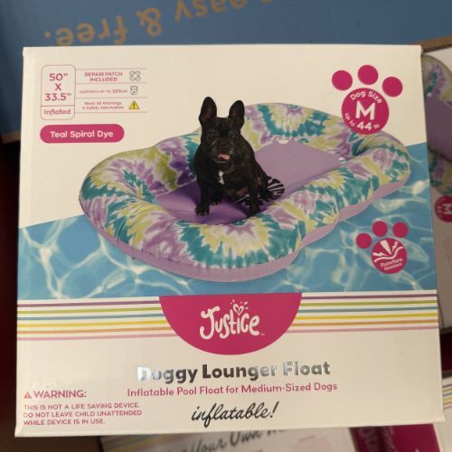 Justice Doggy Pool Float for Medium Sized Dogs Purple (0-65 lbs) Unisex