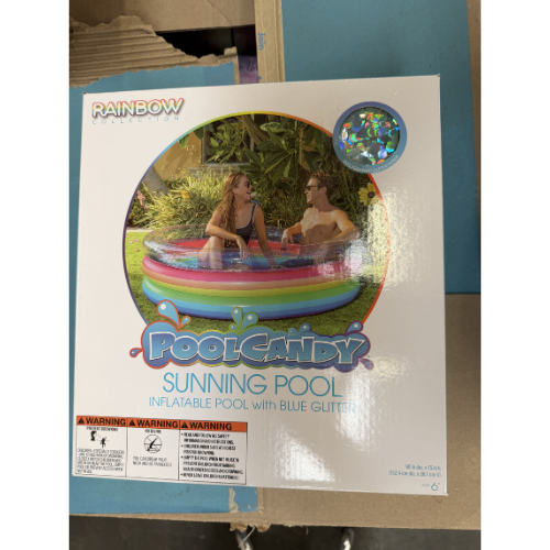 PoolCandy Inflatable Rainbow Sunning Glitter Pool