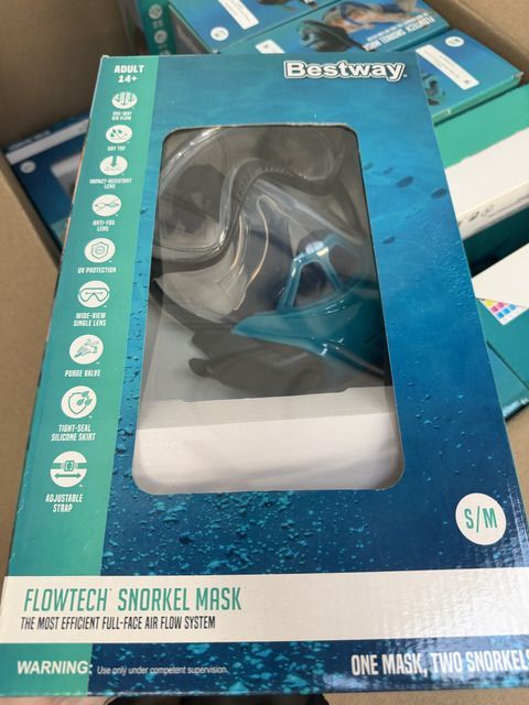 Bestway Flowtech Multicolor Full-Face Snorkel Mask S/m