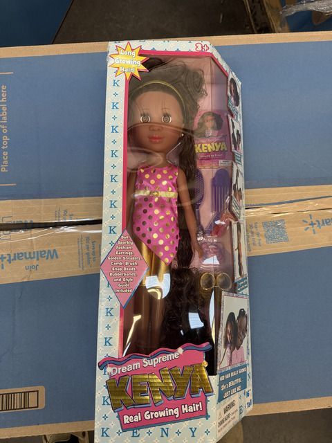 Kenya 16 inch Hair Growing Poseable Doll with Accessories