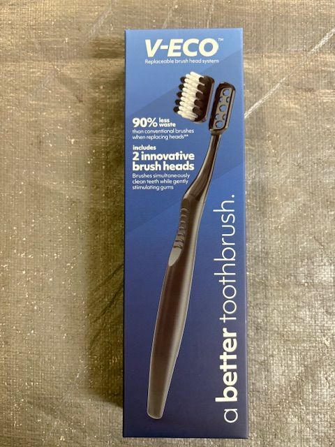 Ooak Eco-Friendly V-Eco Toothbrush with a Replaceable Brush Head System with 1 Additional Replacement Head