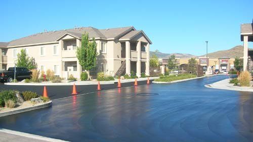 Overlays — Newly Seal Coated Paving on Road in Sparks, NV