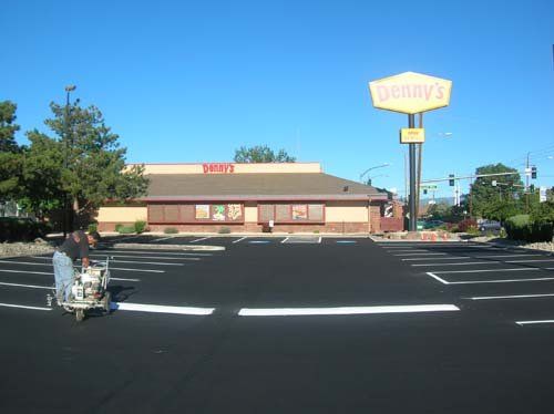 Seal Coating — Store Parking Lot in Sparks, NV