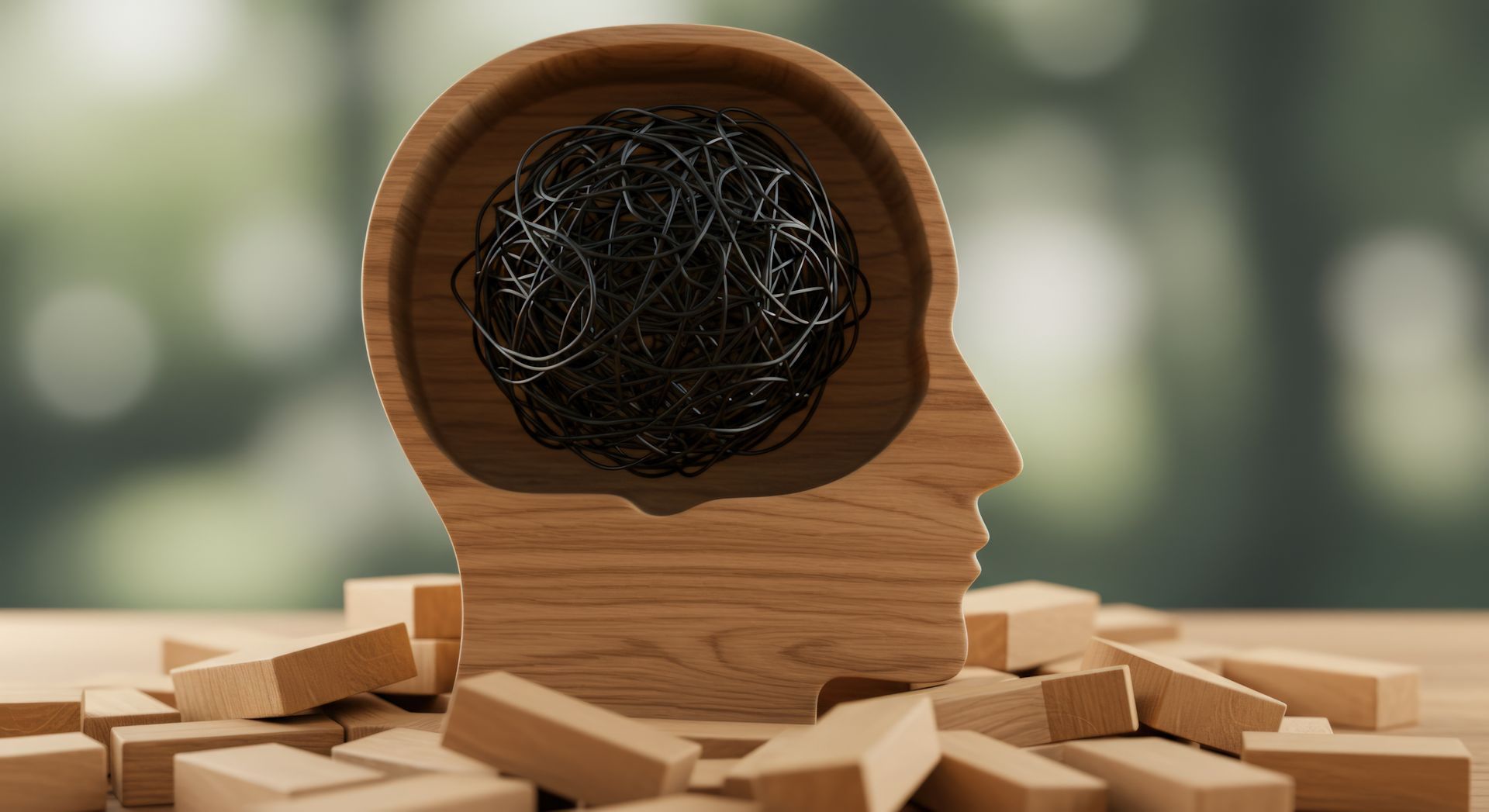 an anxious human brain