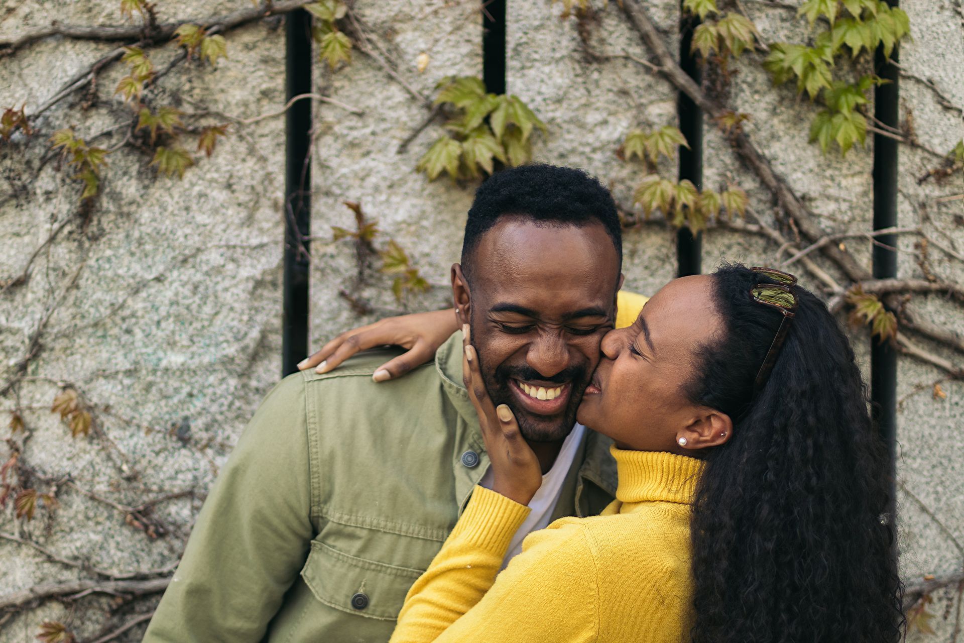 african american couple happy
