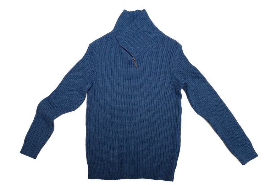 maglione di lana blu