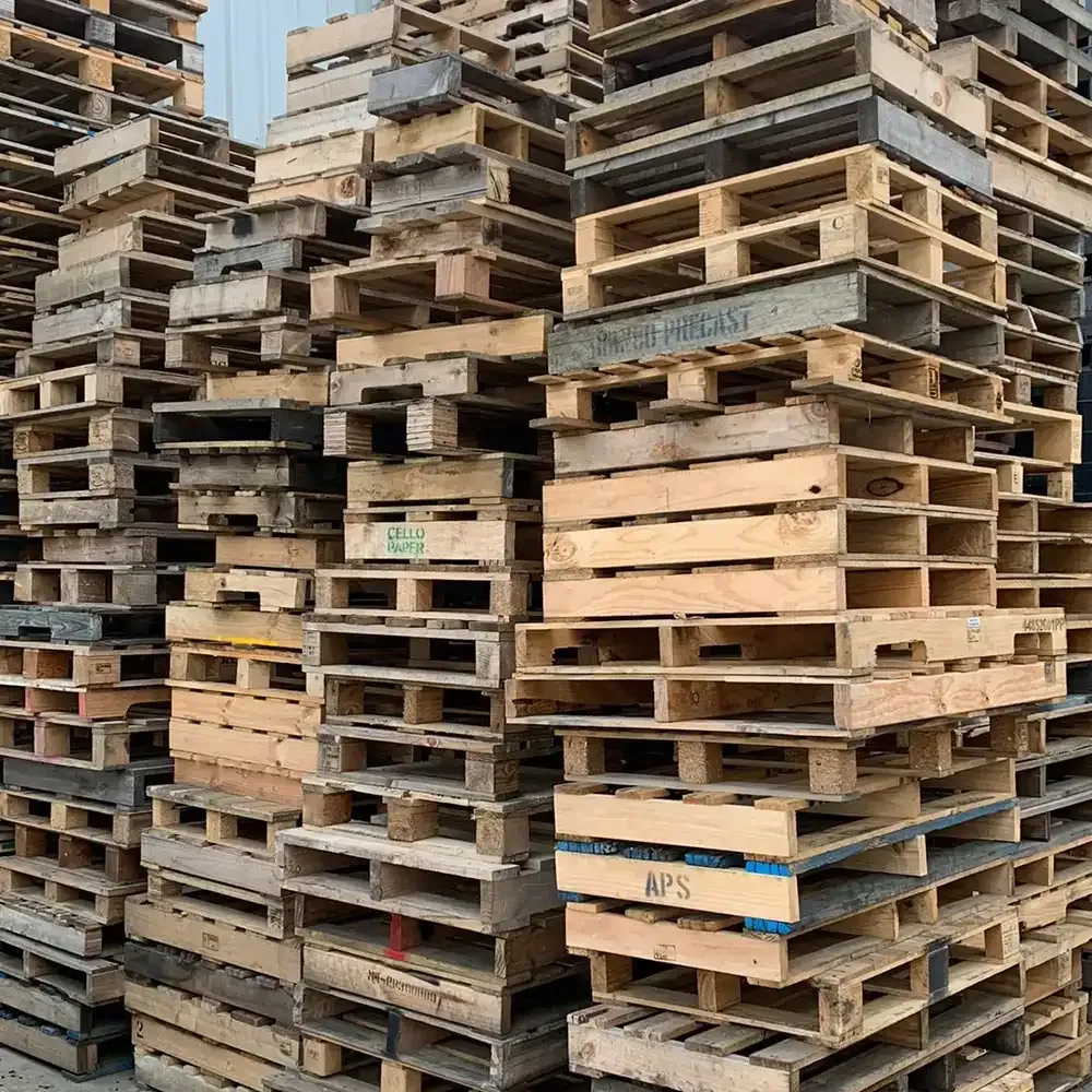 Recycled mixed skid timber pallets for sale in Ballarat