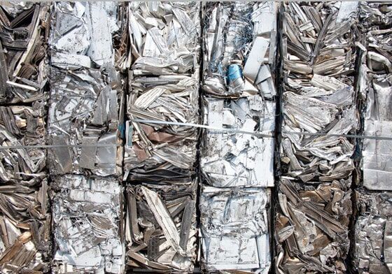 A Pile of Aluminum Scrap is Stacked on top of Each Other — Scrap Recyclers in Morisset, NSW
