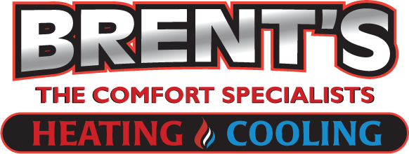 The logo for brent 's the comfort specialists heating and cooling.
