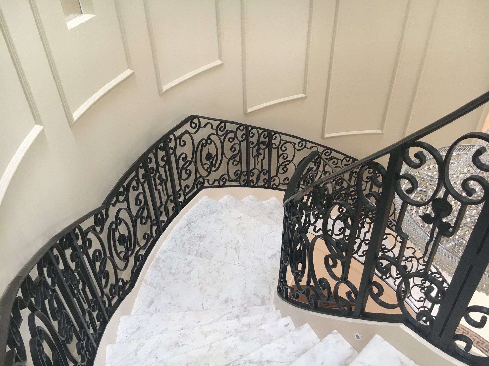 Insitu Concrete staircase clad in marble Northern Ireland