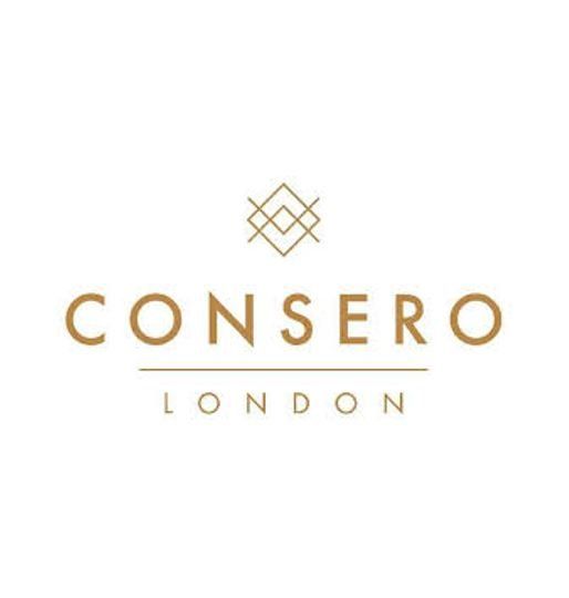 The consero london logo is on a white background.