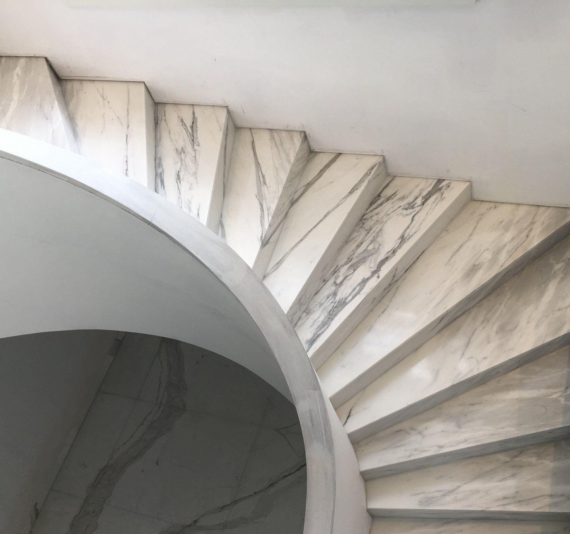 Insitu Concrete staircase clad in marble