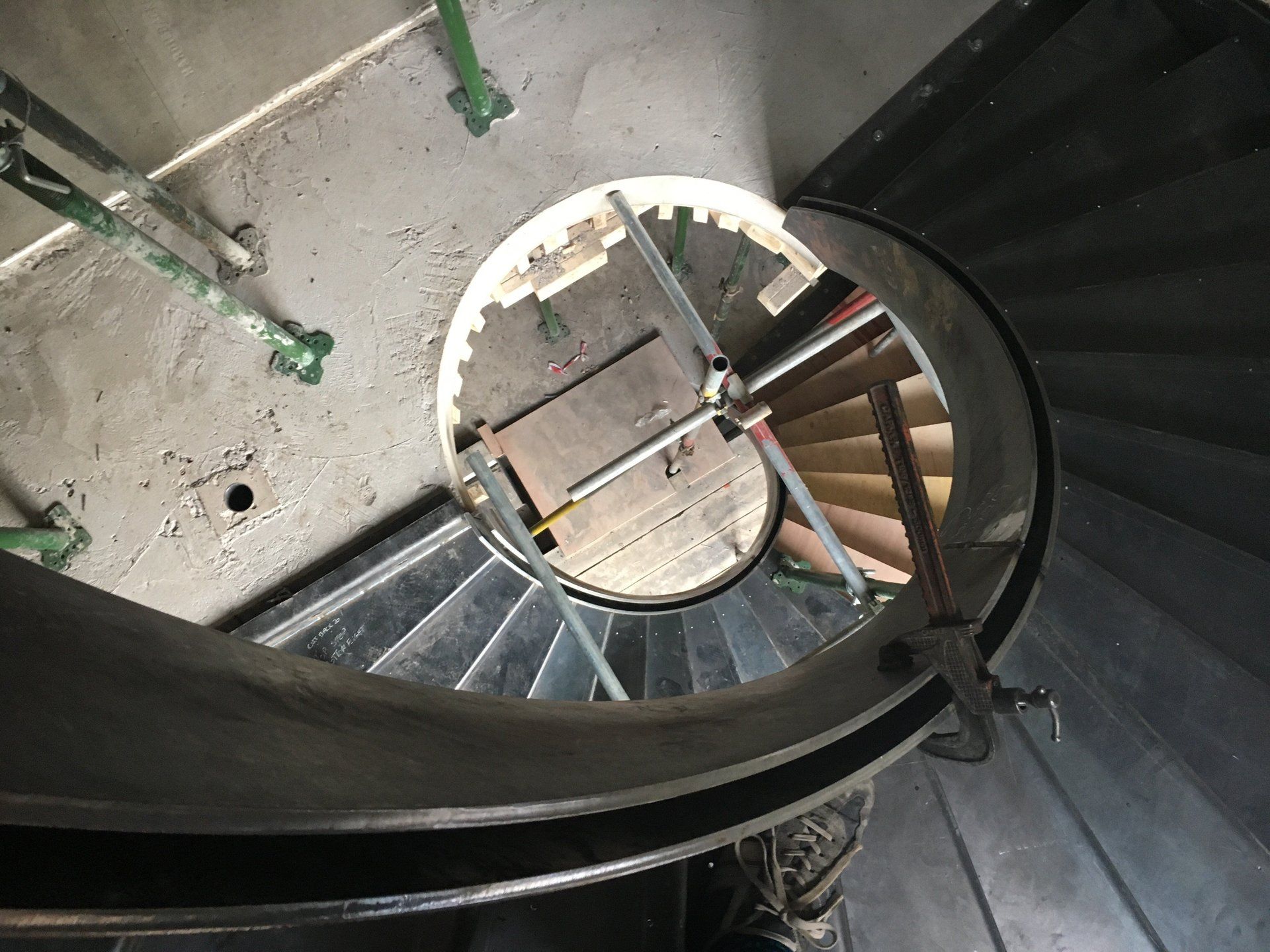 spiral steel staircase