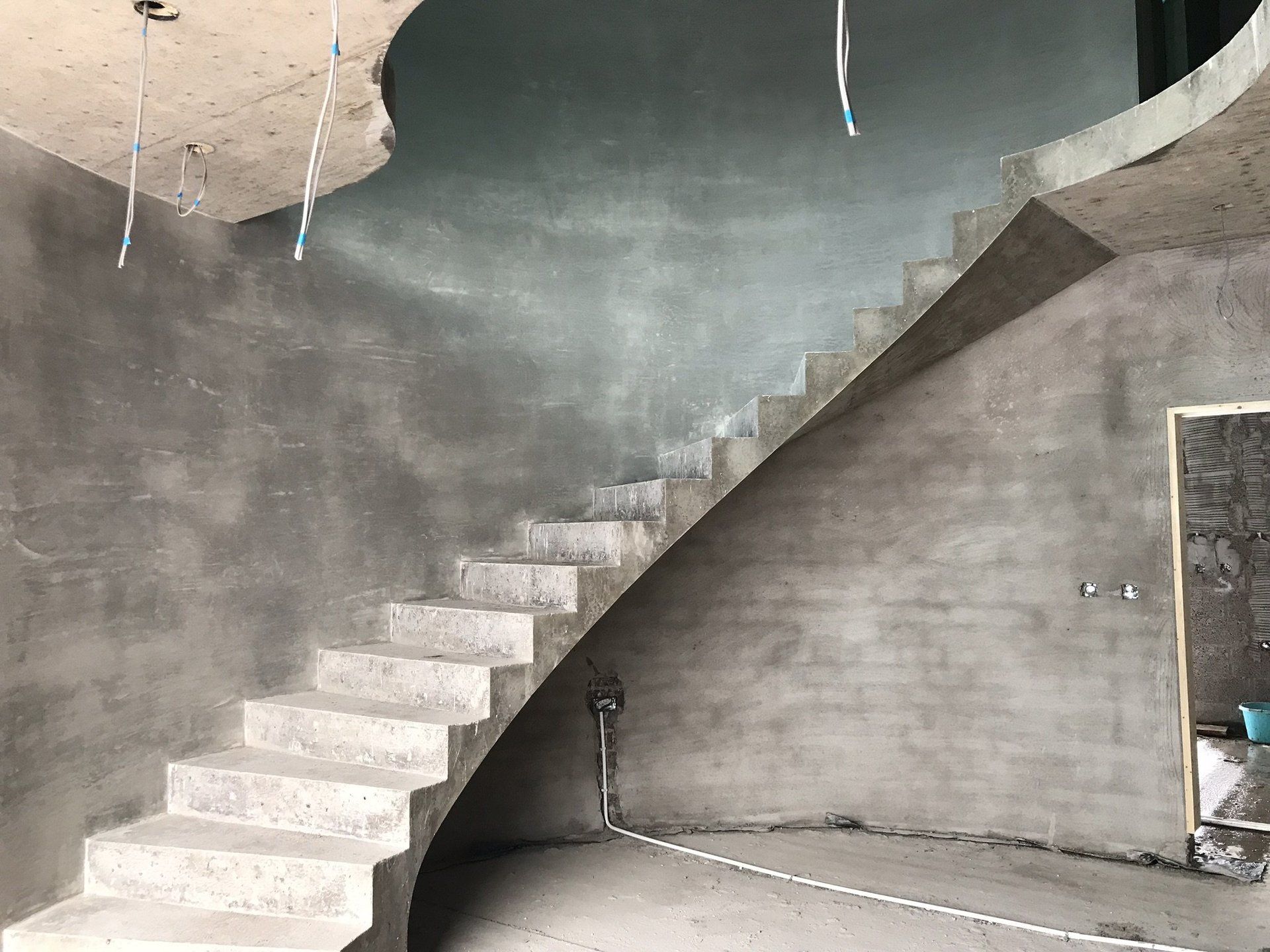 curved concrete staircase Northern Ireland