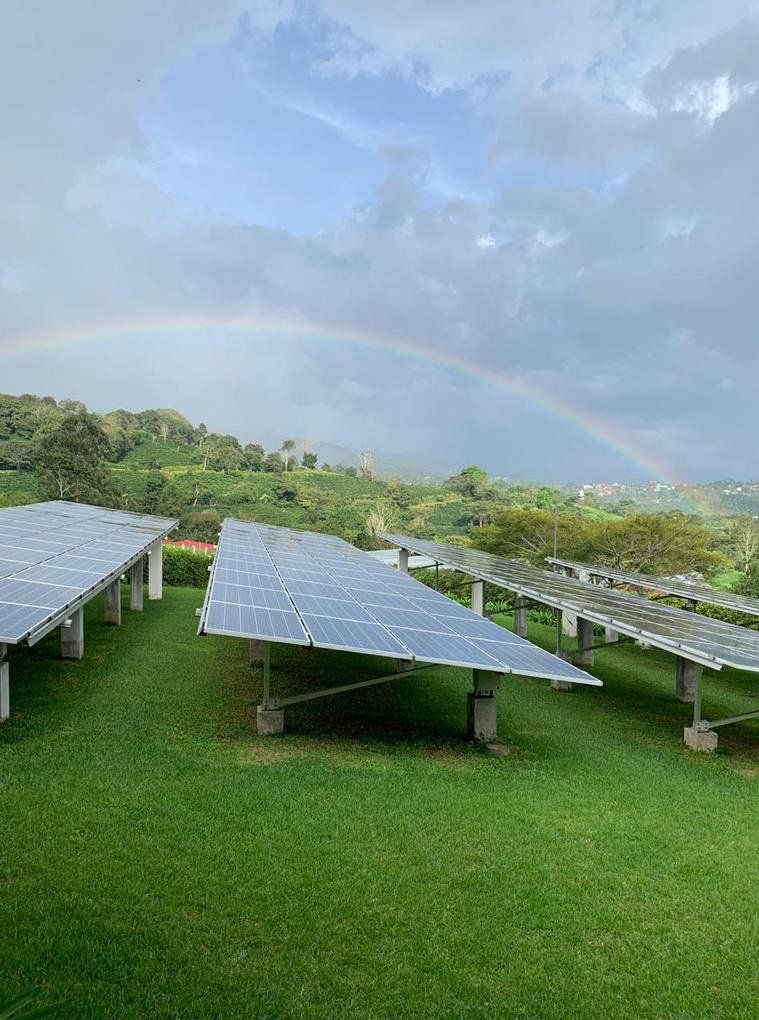 Solar panels on the farm