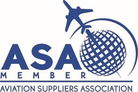 ASA member logo with an airplane, globe, and text: 