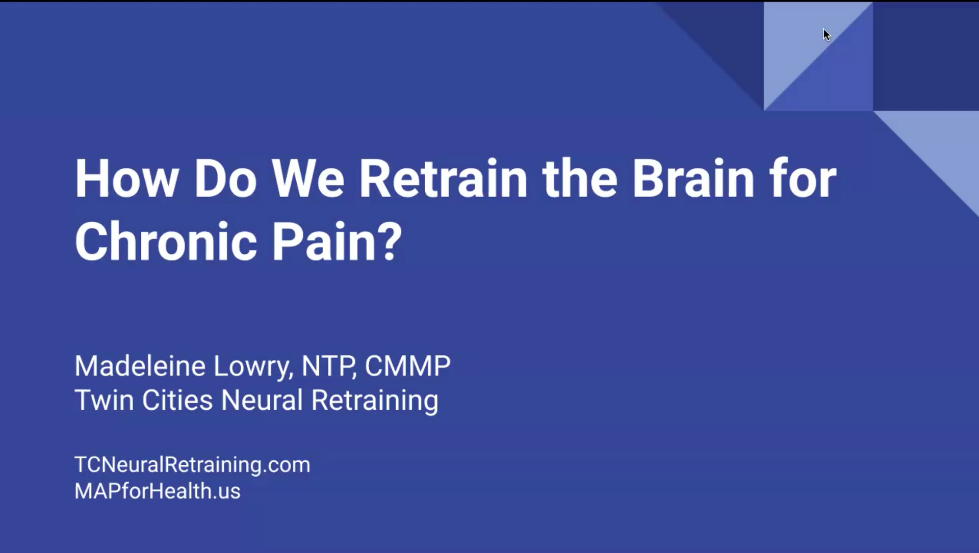 How Do We Retrain the Brain for Chronic Pain?