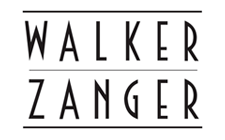 A black and white logo for walker zanger on a white background.