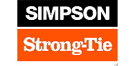 The logo for simpson strong tie is orange and black