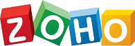 The word zoho is written in different colors on a white background