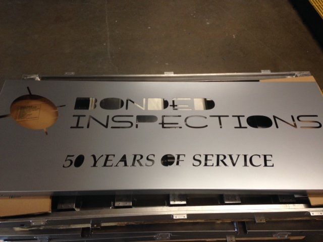 A sign for bonded inspections 50 years of service