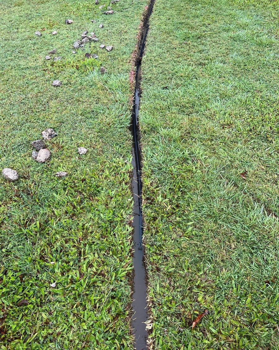 narrow drain that needs relining in Townsville
