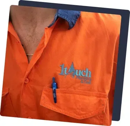 1touch Plumbing logo on shirt