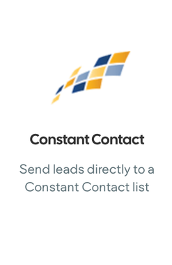 A sign that says constant contact send leads directly to a constant contact list