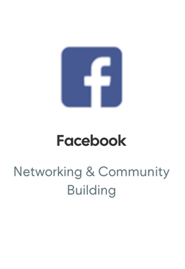 A facebook logo with the words facebook networking & community building below it