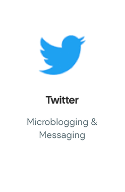 A twitter logo with the words microblogging and messaging below it