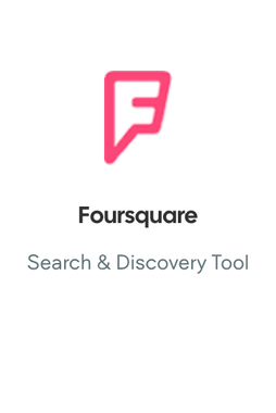 The logo for foursquare search and discovery tool