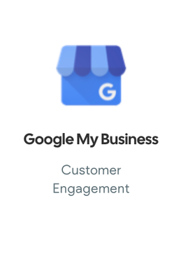 A picture of a google my business customer engagement logo