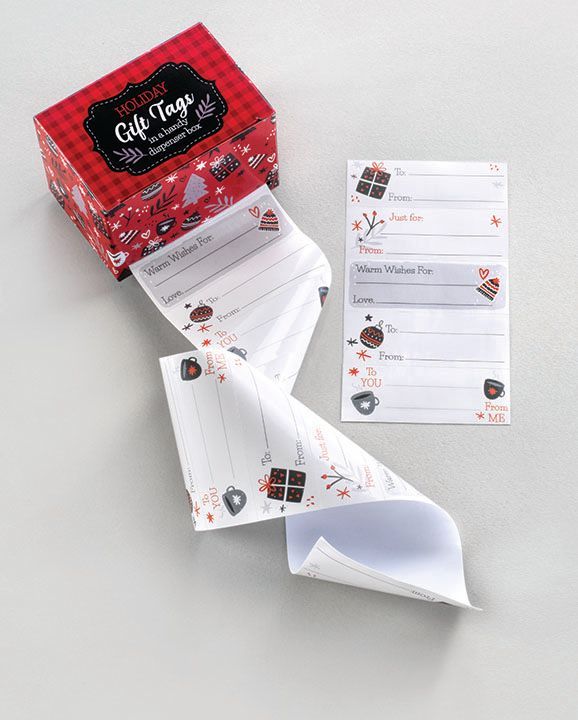 gift tags in box