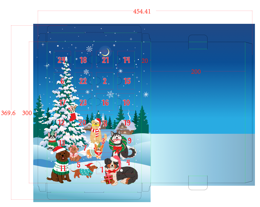 dog advent calendar design file