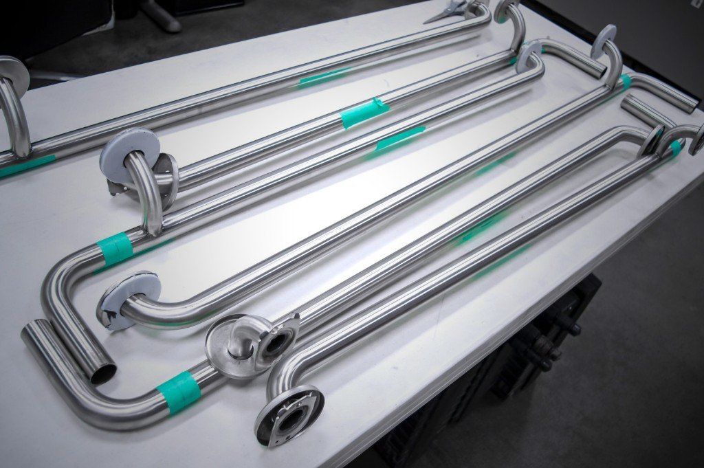 polished stainless steel pipe custom handrail architectural