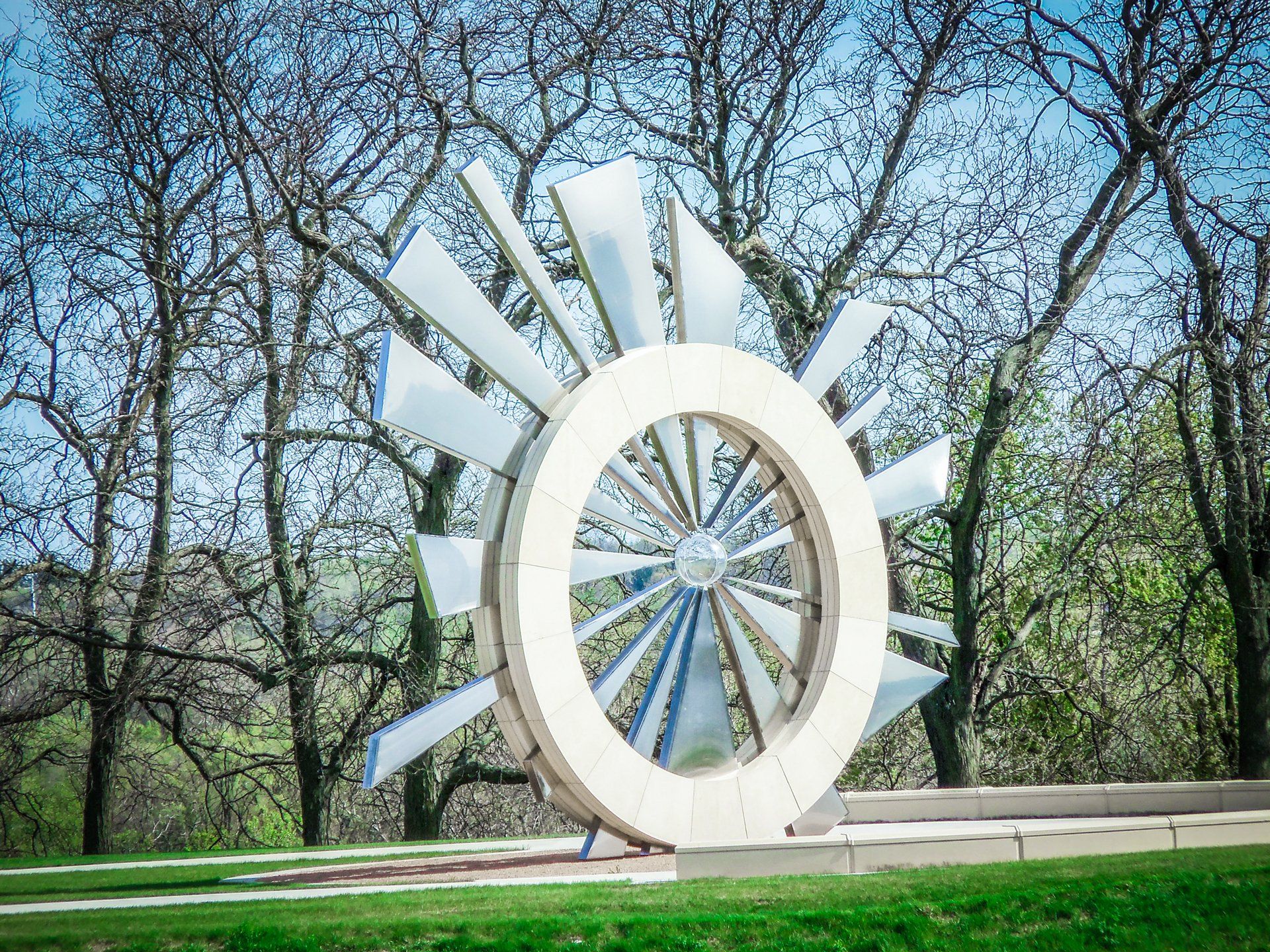 shattering silence custom polished stainless steel shard sculpture