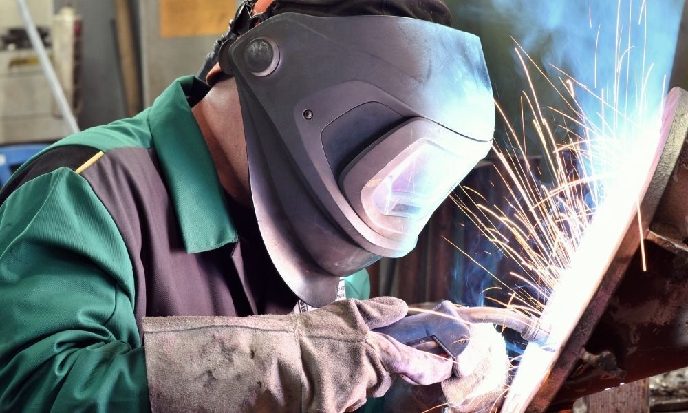 Welder at work