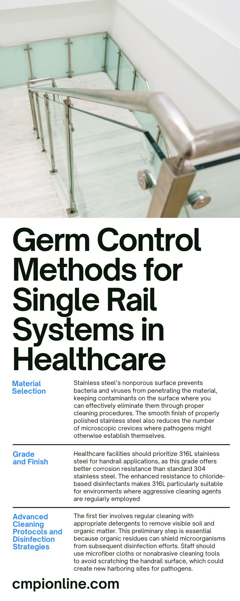 Germ Control Methods for Single Rail Systems in Healthcare