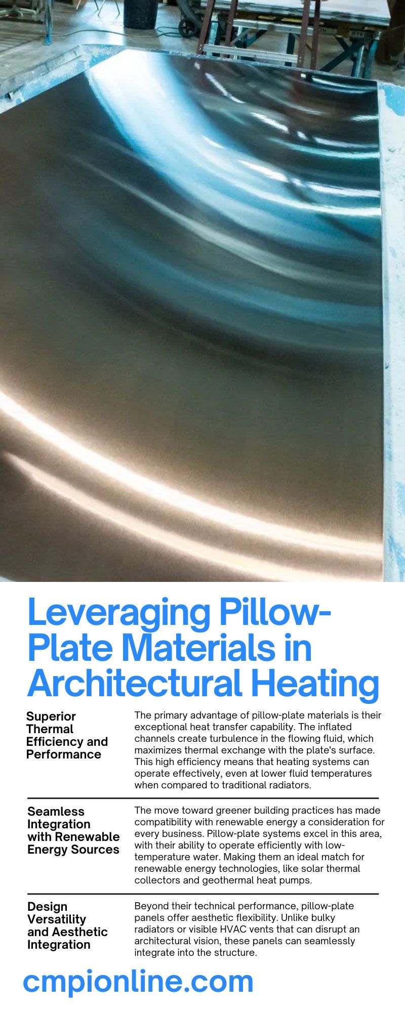 Leveraging Pillow-Plate Materials in Architectural Heating