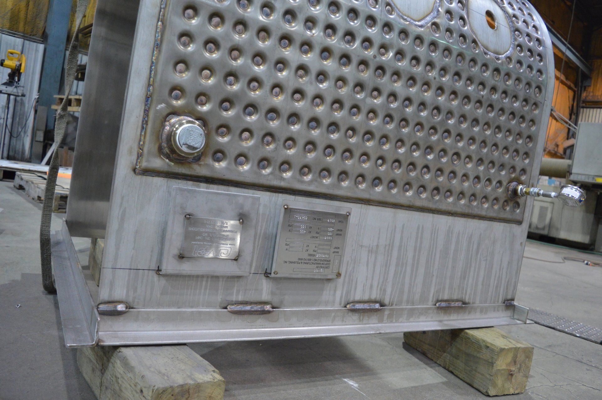 custom ASME certified welding services CMPI tank components pressure vessel fabrication heat transfer dimple jacket