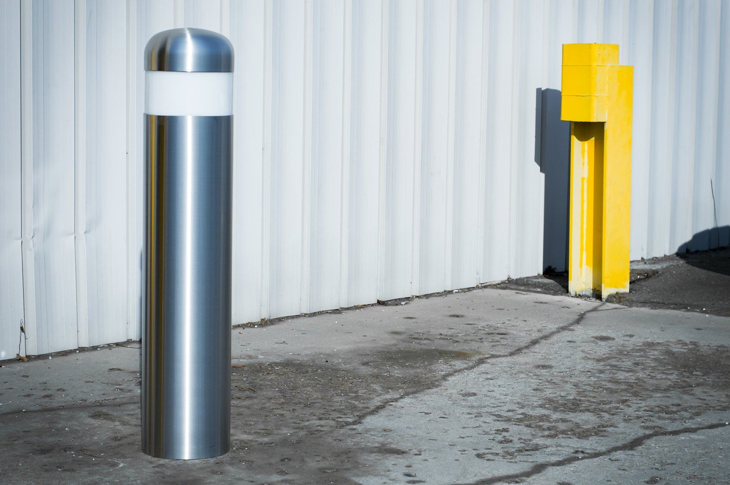 stainless steel LED LIGHTED BOLLARD DOMED CAP