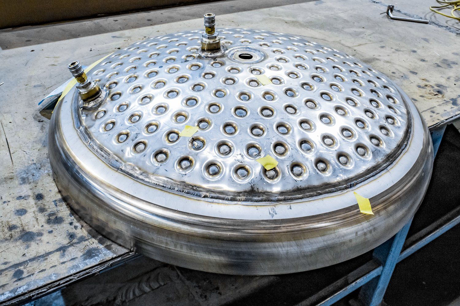 custom ASME certified welding services CMPI tank components pressure vessel fabrication heat transfer dimple jacket