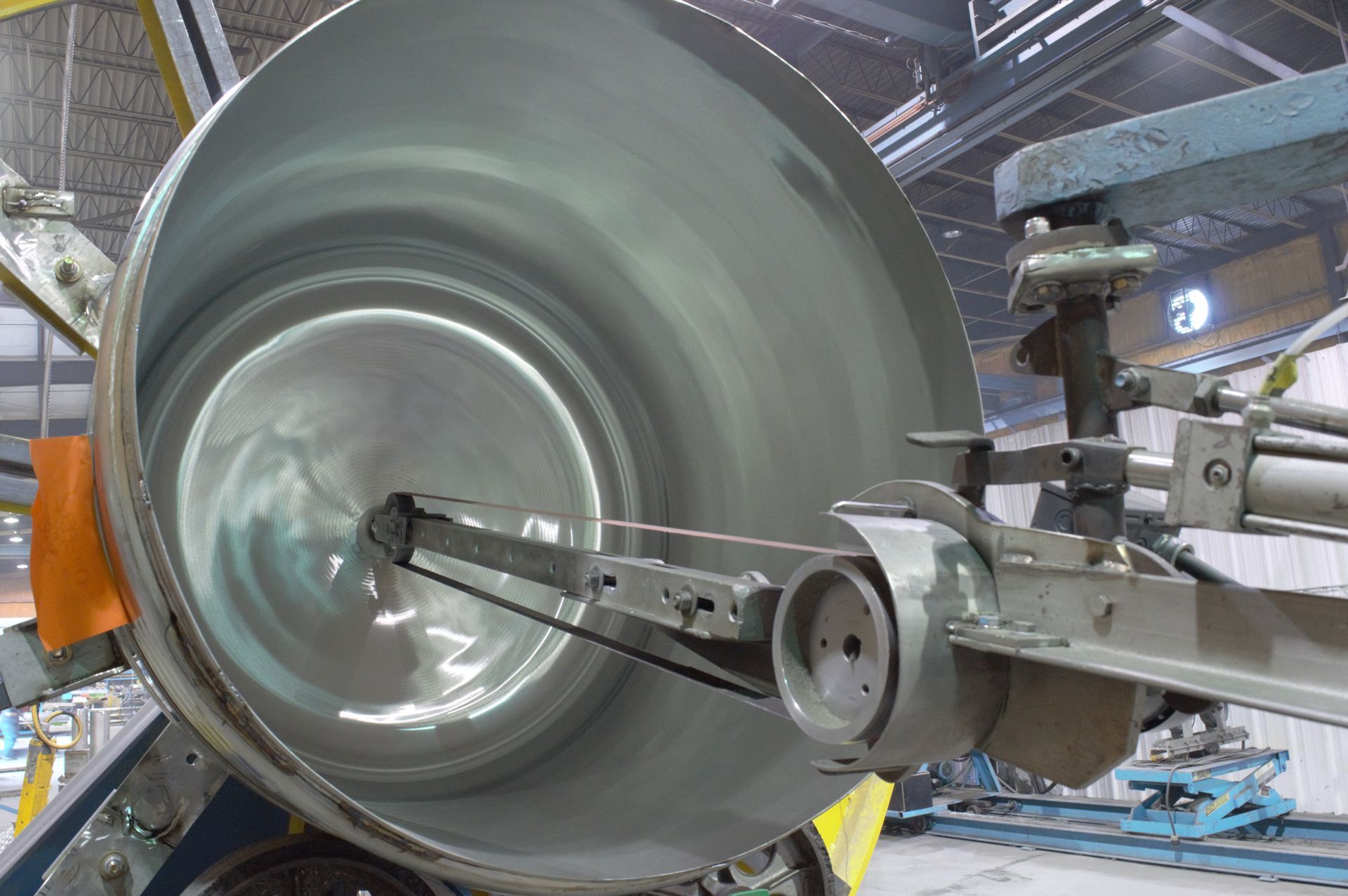 stainless steel id inside diameter head spin polish